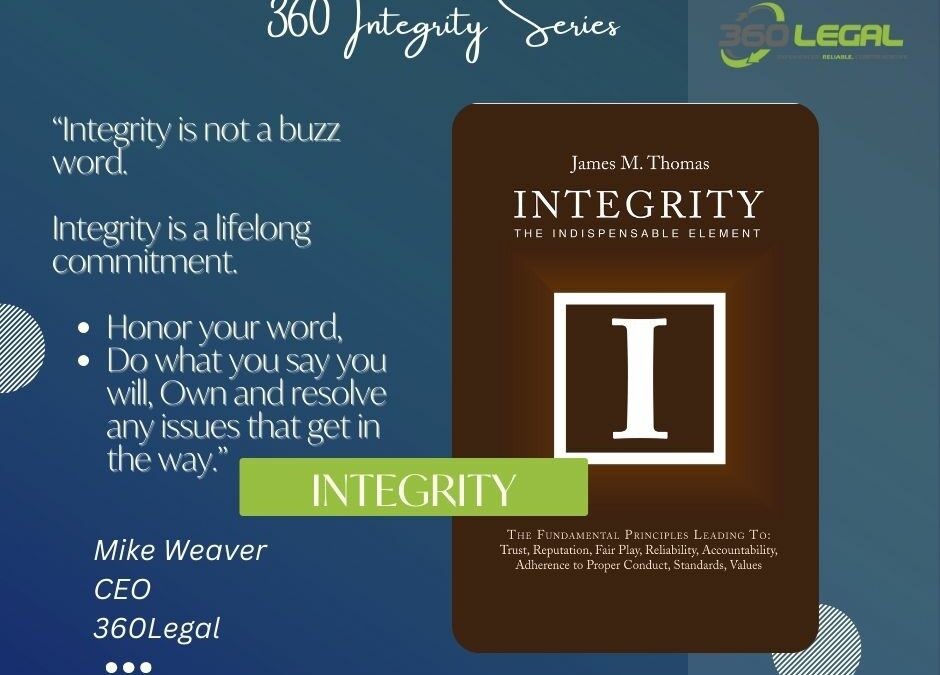 Integrity is a Lifelong Commitment.